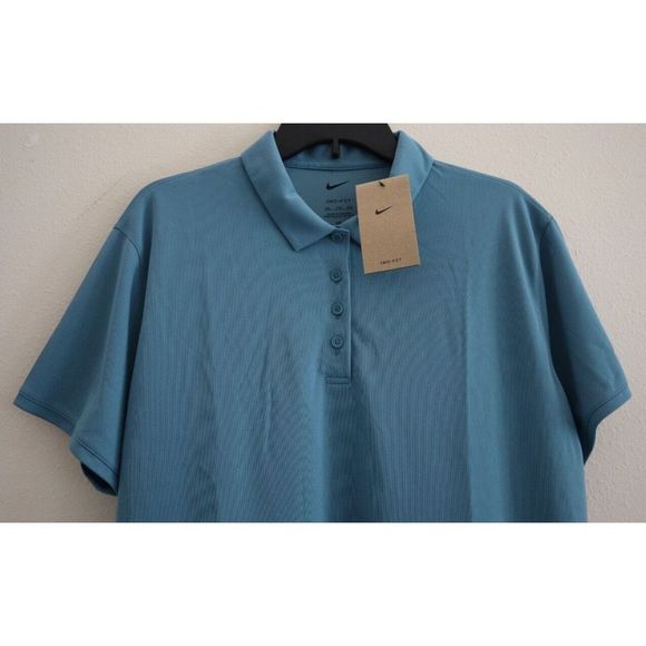 Nike DH2309 440 Women's Plus Sz 2XL Blue Dri-FIT Victory S/S Golf Polo Shirt $58 - Picture 3 of 8